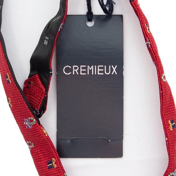 Daniel Cremieux Red Christmas Presents Candy Cane 100% Silk Bow Tie Bowtie - Picture 4 of 7